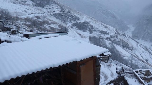 Прекрасный вид с окна на село Сантлада 02.03.2023г смотреть онлайн