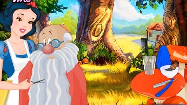 Disney Princess Snow White's Beard Salon - New Games смотреть онлайн
