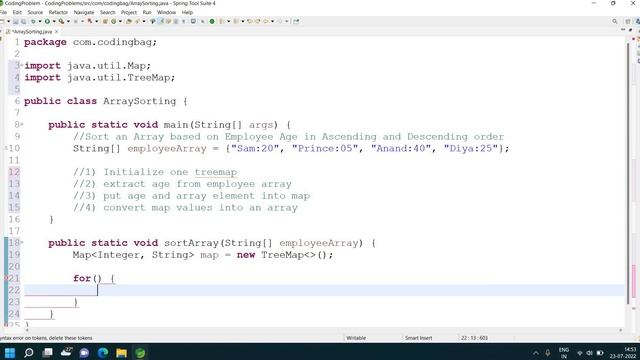 Sort an Array based on Employee Age in Ascending and Descending order | Java Coding Question-1 смотреть онлайн