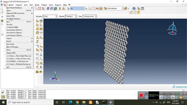 Honeycomb Design for Finite Element modeling in ABAQUS(Python script) смотреть онлайн