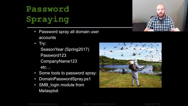 Password Spraying Windows Active Directory Accounts - Tradecraft Security Weekly #5 смотреть онлайн