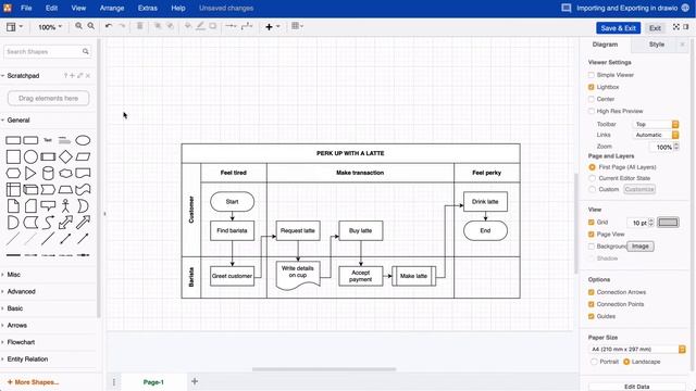 Importing and exporting a file in draw.io for Confluence Cloud смотреть онлайн