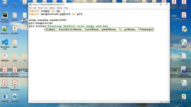 Numpy Python Plotting BoxPlot смотреть онлайн