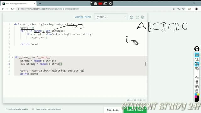 HackerRank problem16 || strings in python ||python with HackerRank solutions || Find a string смотреть онлайн
