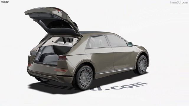 Hyundai Ioniq 5 with HQ interior 2022 3D model by Hum3D.com смотреть онлайн