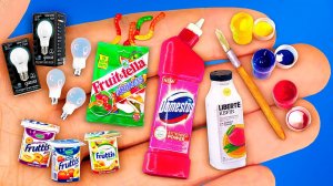 11 ПРОСТЫХ МИНИАТЮРНЫХ РЕАЛИСТИЧНЫХ ПОДЕЛОК ЕДЫ И НАПИТКОВ ДЛЯ КУКОЛЬНОГО ДОМИКА БАРБИ