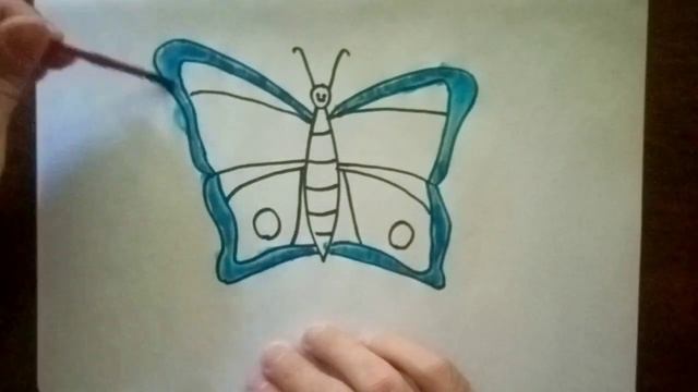 Drawing Butterfly for kids | Рисование бабочки для детей смотреть онлайн