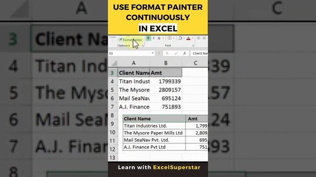 Excel Format Painter Continuously ? смотреть онлайн