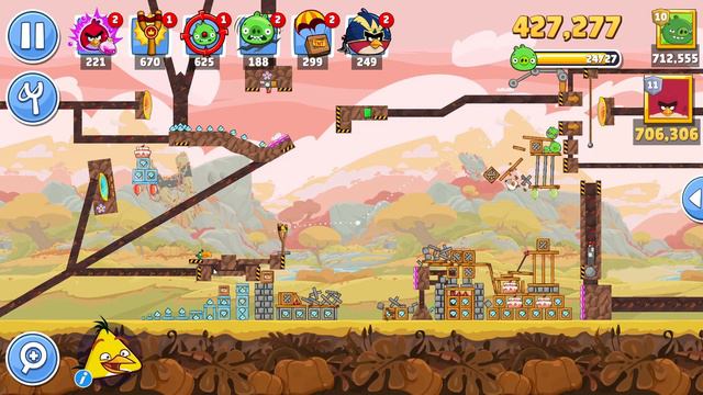 Angry Birds Friends Level 4 Tournament 1316 three stars NO POWER-UP walkthrough 2023-11-13 смотреть онлайн
