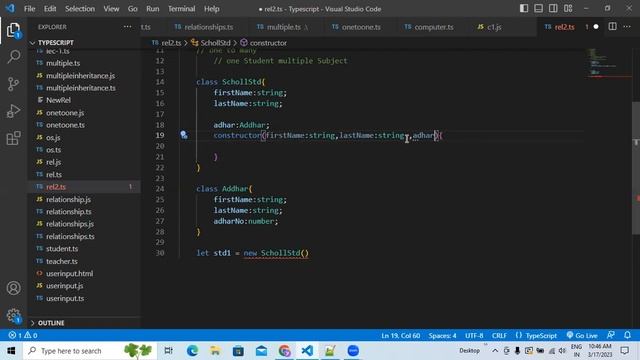 TypeScript -07 (RelationShip - Association Part-I) смотреть онлайн