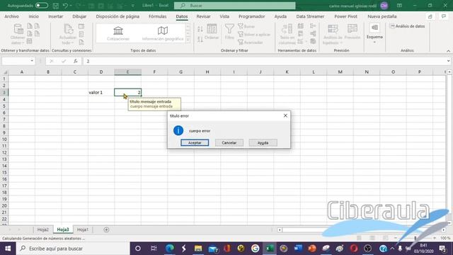 Curso online de Microsoft Excel Intermedio - Lección VIII - Validación Automática de Datos смотреть онлайн