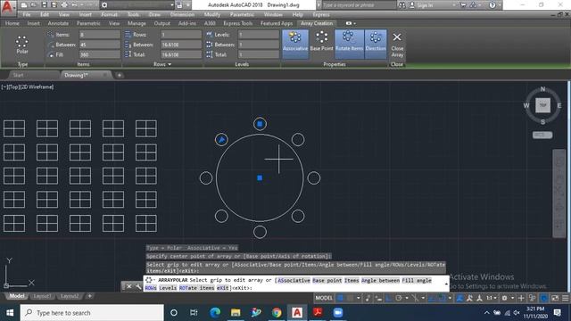 array command command in autocad | array command смотреть онлайн