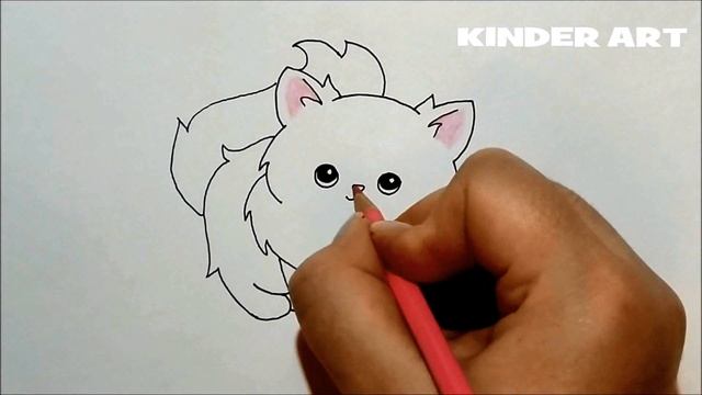 Как нарисовать кошку поэтапно | How to draw a cartoon cat смотреть онлайн