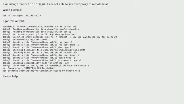 DevOps & SysAdmins: nc: Proxy error: "HTTP/1.0 403 Forbidden" смотреть онлайн