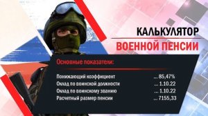 Расчет военной пенсии на онлайн калькуляторе