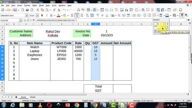 Fully ? Automatic Invoice in Calc | Create Invoice Bill in Calc | Libreoffice Calc смотреть онлайн
