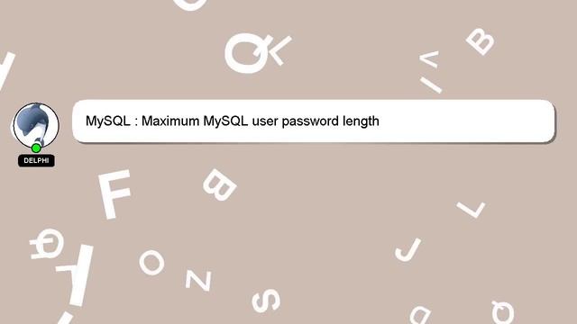 MySQL : Maximum MySQL user password length смотреть онлайн