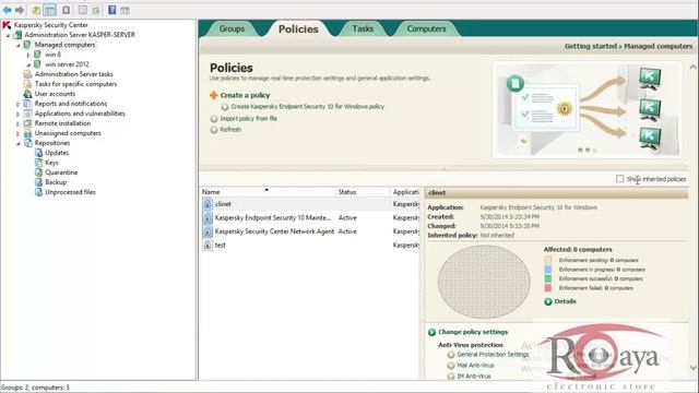 kaspersky endpoint security 10 console How create policy(Arabic) 6-10 смотреть онлайн