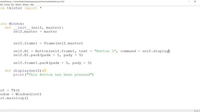 Using Lambda Functions with Tkinter смотреть онлайн