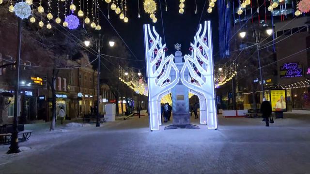 Челябинск. Новый год Зимняя ночь. 30.12.2022г
