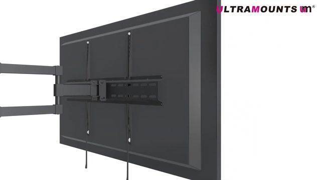 UltraMounts UM879. Установка телевизора на стену с помощью наклонно-поворотного кронштейна UM879. смотреть онлайн
