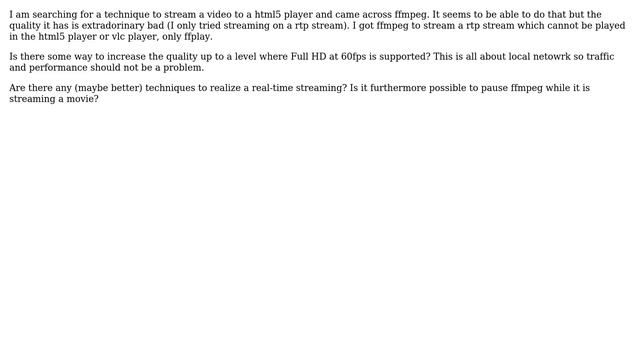 Possible technique to send video from ffmpeg to html5 video смотреть онлайн