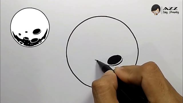 How to draw a Moon step by step смотреть онлайн