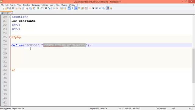 Module 07 : How to Work with PHP constant смотреть онлайн