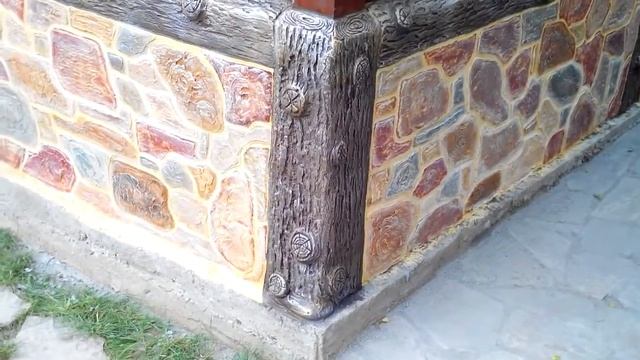 Декоративная штукатурка с эффектом под камень(замковый), кирпич! Кора дуба !Винный погреб ! смотреть онлайн