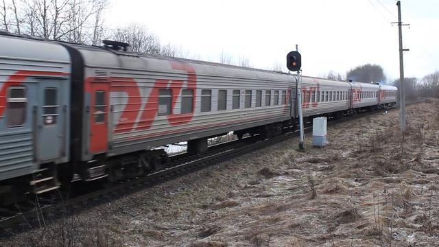 ТЭП70-0219 с поездом №664 Псков — Великие Луки — Москва. смотреть онлайн