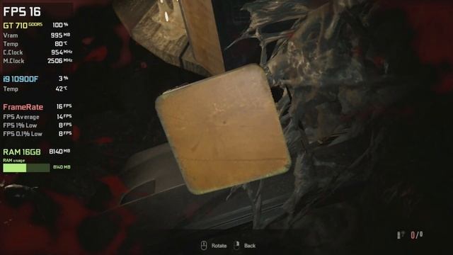 GT 710 GDDR5 | Resident Evil 7 - 1080p, 900p, 720p - FSR, Interlaced, Low смотреть онлайн