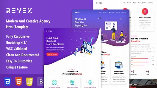 Revex - Bootstrap Agency HTML5 Template | Themeforest Website Templates and Themes смотреть онлайн