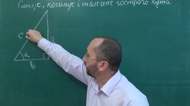 Означення синуса, косинуса й тангенса 8 клас Тема 16 Урок 1 смотреть онлайн