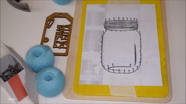 из ГВОЗДЕЙ и НИТОК / String Art. DIY - панно своими руками. смотреть онлайн