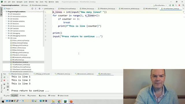 Python 06-7: Loops - Controls: break & continue смотреть онлайн