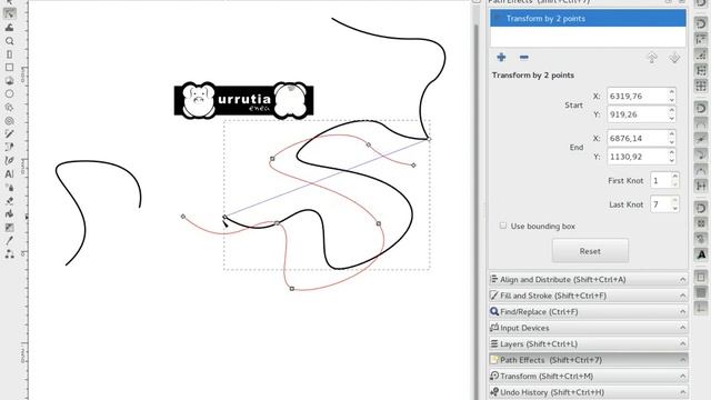 Live Effect transform by two nodes for Inkscape смотреть онлайн