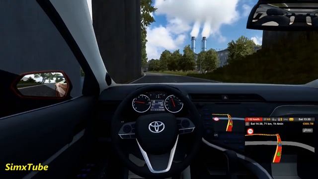 Toyota Camry XV70 XSE || Euro Truck Simulator 2 || ETS 2 Car Mod 1.47 смотреть онлайн