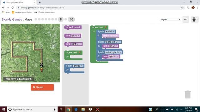 Blockly Panda Maze 6 8 &10 смотреть онлайн