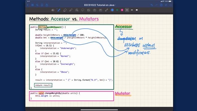 [HD] EECS1022 W21 - Java Tutorials - Week 6 - Part D2 - Syntax: Accessor Methods vs. Mutator Method смотреть онлайн
