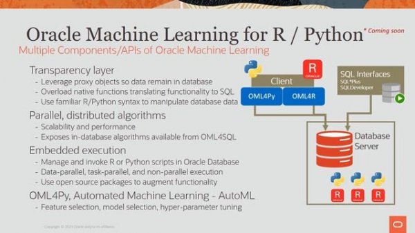 Oracle Machine Learning Overview: from Oracle Data Professional to Oracle Data Scientist in 6 Weeks