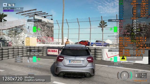 Project Cars 2 | AMD Ryzen 3 3200U Vega 3 | Gampeplay Benchmark смотреть онлайн