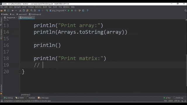 print arrays in kotlin смотреть онлайн