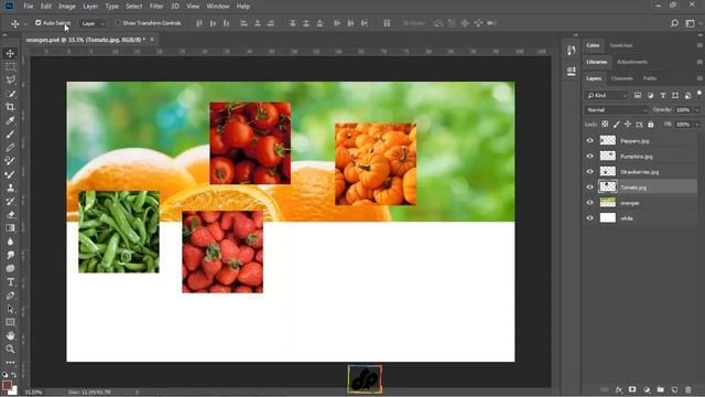 Adobe Photoshop Tutorial - Loading, Selecting, Transforming and Aligning Layers - Part 21 смотреть онлайн
