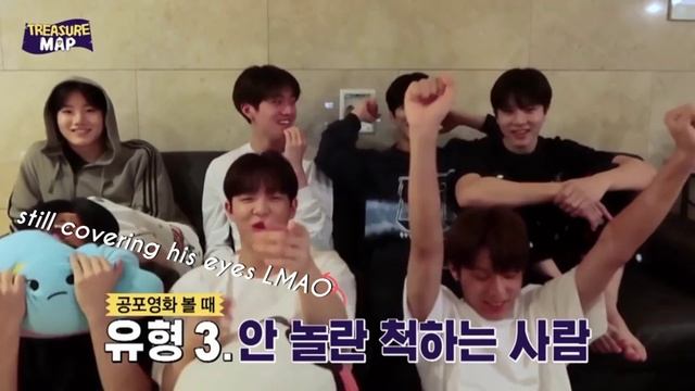 treasure's hyunsuk being the scaredy cat that he is смотреть онлайн