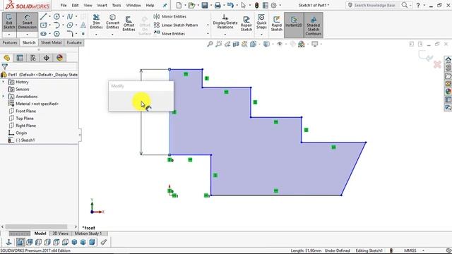 ส่วนที่ 6 การบอกขนาดให้กับเส้น SKETCH DIMENSION смотреть онлайн