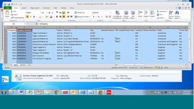 Infor LN Creating Excel Export Files - Business Partner Example with Import смотреть онлайн