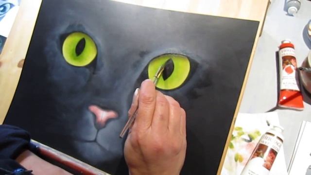 How to paint a cat: the work of the eyes (2/2) смотреть онлайн