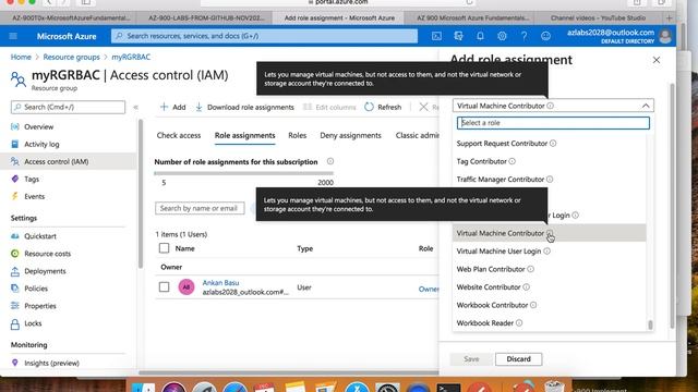 AZ 900 Github 14: Manage Access with RBAC - Azure Fundamentals - Dec 2020 Mac Edition Hands On Lab смотреть онлайн