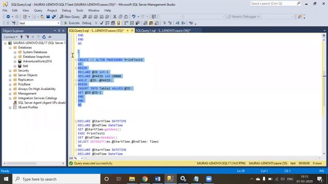 Performance Tuning - SQL Server - Print Statements смотреть онлайн