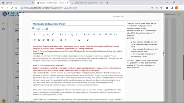 Simple Syllabus with Department Standard Statements смотреть онлайн